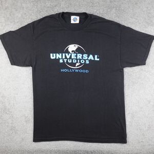 Vintage Universal Studios Shirt Mens L Black Hollywood Logo Graphic Tee USA Made